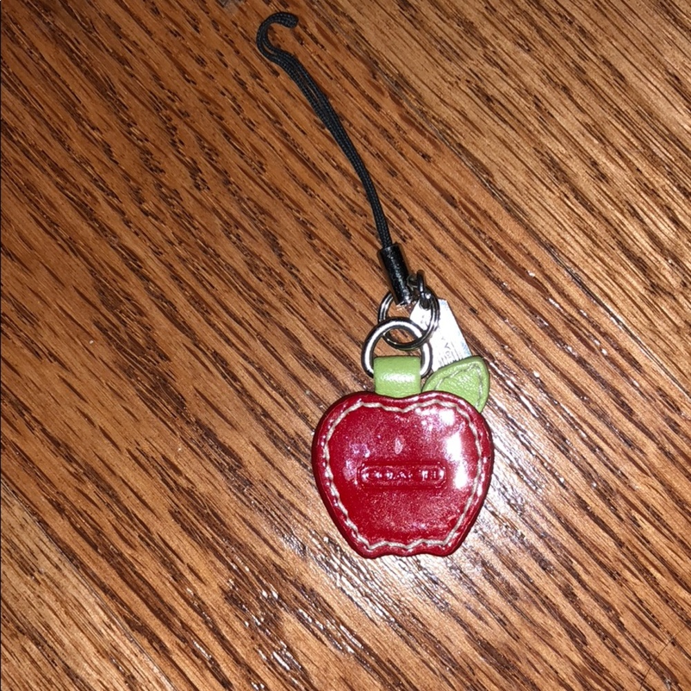 Coach Apple key ring/phone ring